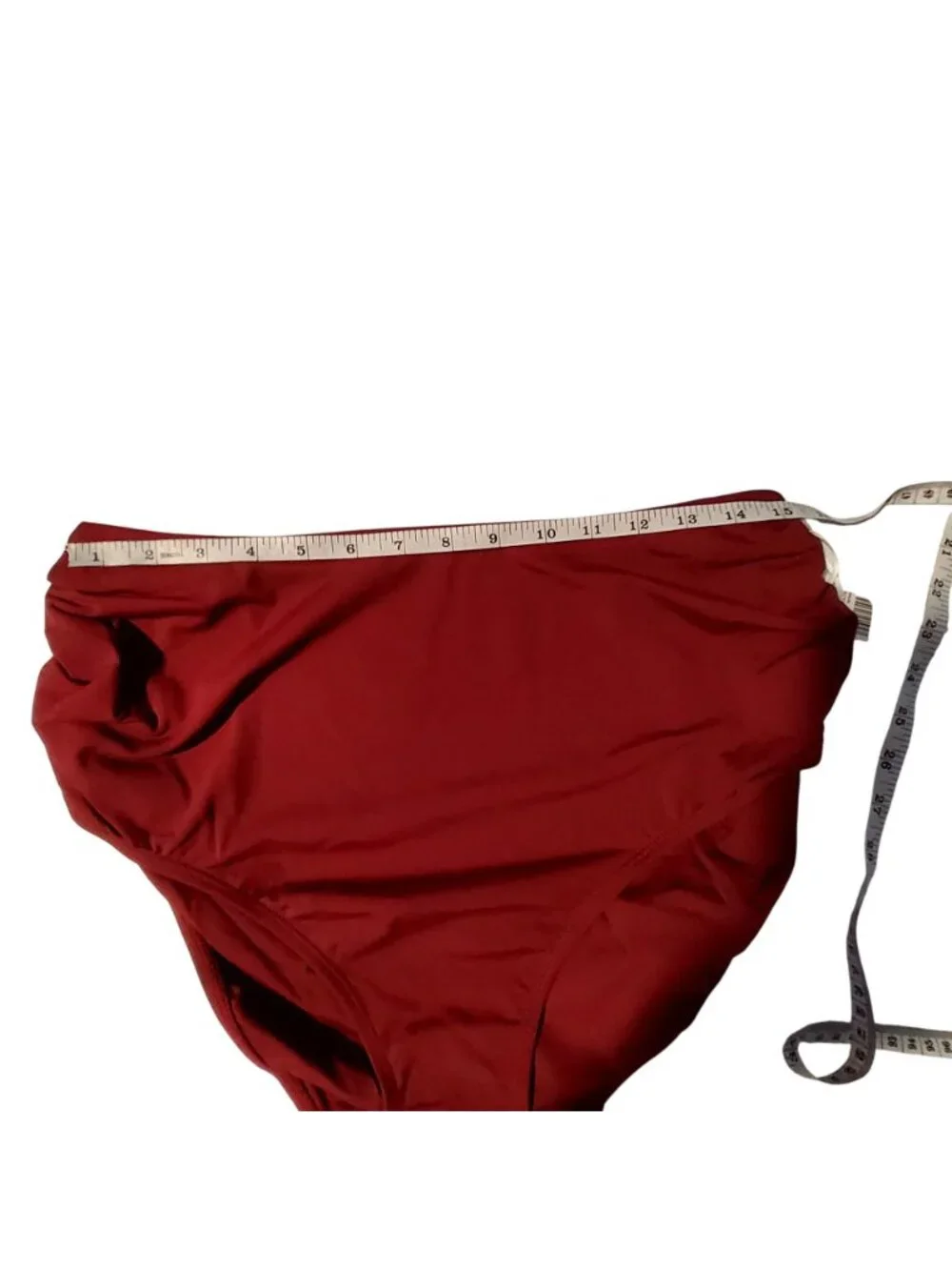 Anne Cole Womens Convertible High-Waist Swim Bottom Wine Red 18W for a curvy fit